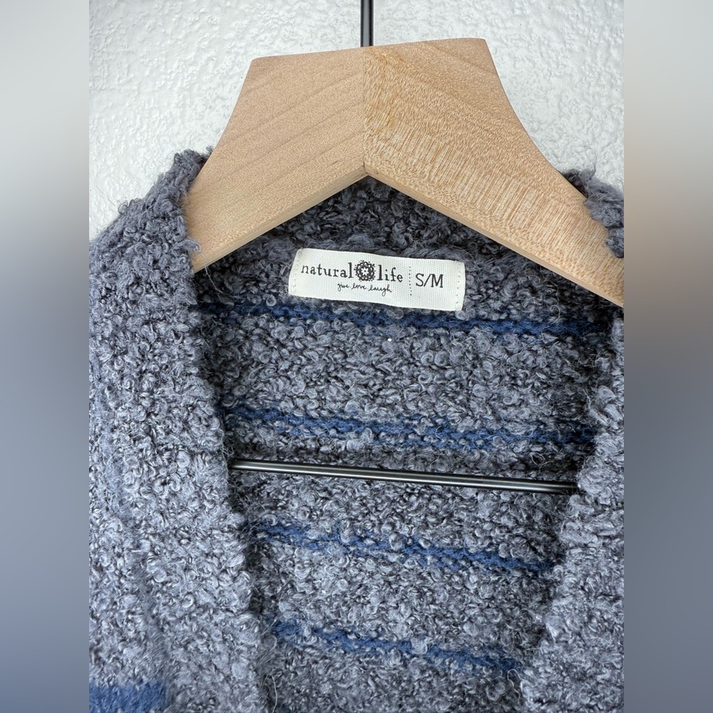 Natural Life Calla Jacquard Cardigan Sweater Small Oversized Relaxed - Picture 5 of 11